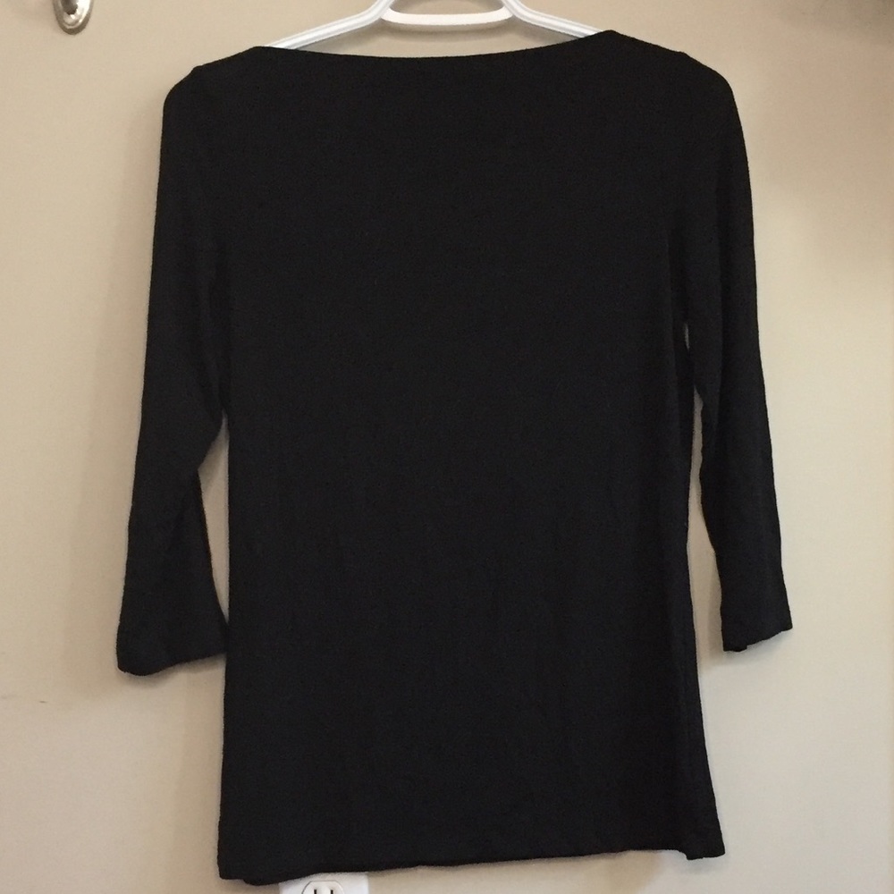 Basic Soft Paraphrase Black Long Sleeve